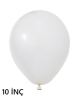 Lateks Globos Pastel Balon 100 Parça Beyaz 10 inç - 1