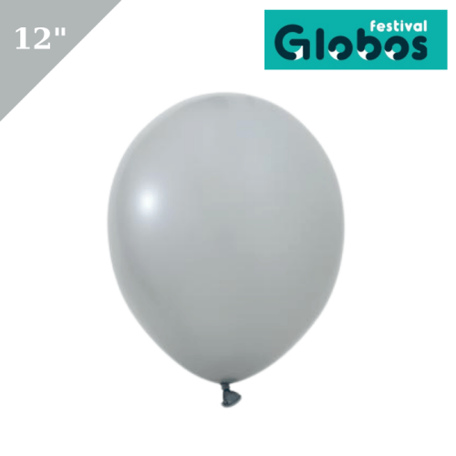 Lateks Pastel Balon 100 Parça Gri 12 İnç Globos - 1