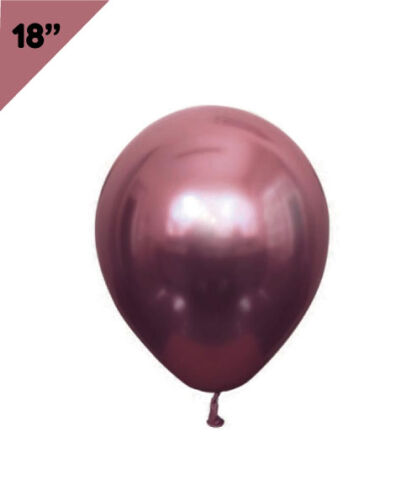 Lateks Krom Balon Jumbo 18 İnç Bordo - 