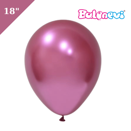 Lateks Krom Balon Jumbo 18 İnç Fuşya - 1