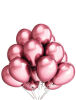 Lateks Krom Parlak Balon 12 İnç 8 Parça Pembe - 1