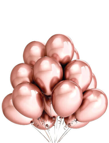 Lateks Krom Parlak Balon 12 İnç 8 Parça Rose Gold - 1