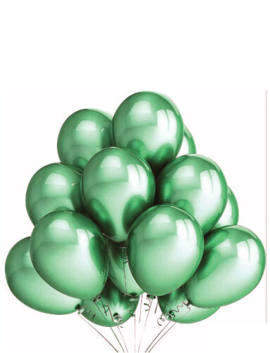 Lateks Krom Parlak Balon 12 İnç 8 Parça Yeşil - 2