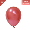 Lateks Krom Parlak Balon 12 İnç 8 Parça Kırmızı - 1