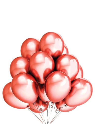 Lateks Krom Parlak Balon 12 İnç 8 Parça Kırmızı - 2