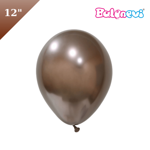 Lateks Krom Parlak Balon Truffle Renk 50 Parça 12 İnç Balonevi - 