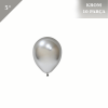 Lateks Krom Parlak Balon 5 İnç 10 Parça Gümüş - 1