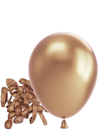 Lateks Krom Parlak Balon 5 İnç 10 Parça Rose Gold - 1