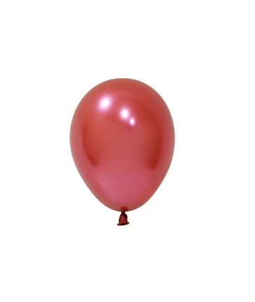 Lateks Krom Parlak Balon 5 İnç 10 Parça Kırmızı - 1