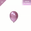 Lateks Krom Parlak Balon 5 İnç 10 Parça Pembe - 1