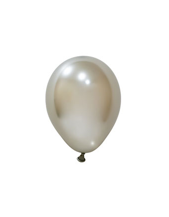 Lateks Krom Parlak Balon 5 İnç 10 Parça Koyu Gümüş - 1