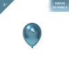 Lateks Krom Parlak Balon 5 İnç 10 Parça Mavi - 1