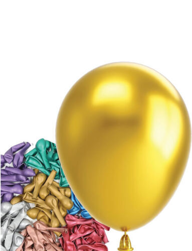 Lateks Krom Parlak Balon 5 İnç 10 Parça Karışık - 1