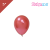 Lateks Krom Parlak Balon 5 İnç Kırmızı Renk 50 Parça - 1
