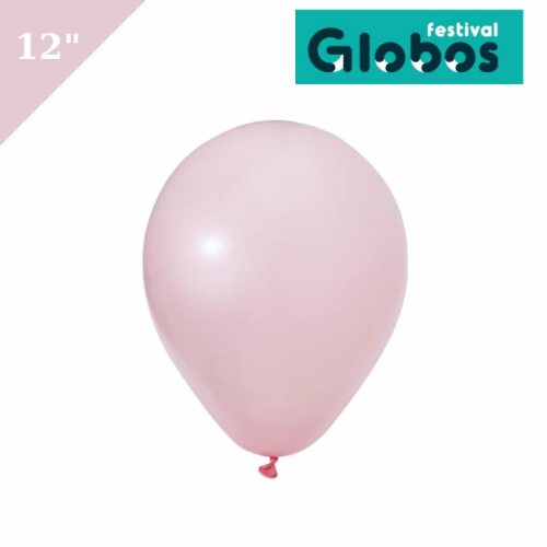 Lateks Makaron Balon 100 Parça Pembe 12 İnç Globos - 1