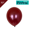 Lateks Metalik Balon 100 Parça Bordo 12 İnç Globos - 1