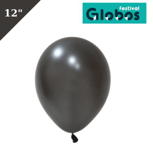 Lateks Metalik Balon 100 Parça Siyah 12 İnç Globos - 