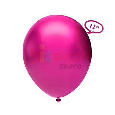 Lateks Metalik Balon Fuşya 50li - 1