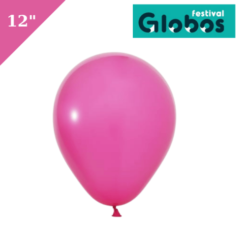 Lateks Pastel Balon 100 Parça Fuşya 12 İnç Globos - 