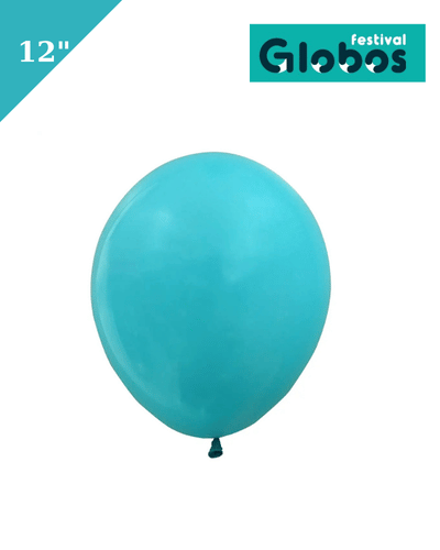 Lateks Pastel Balon 100 Parça Turkuaz 12 İnç Globos - 1