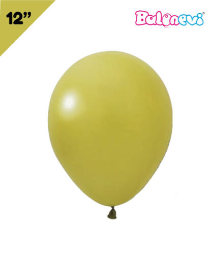 Lateks Pastel Balon 12 İnç 100 Parça Zeytin Yeşili - 