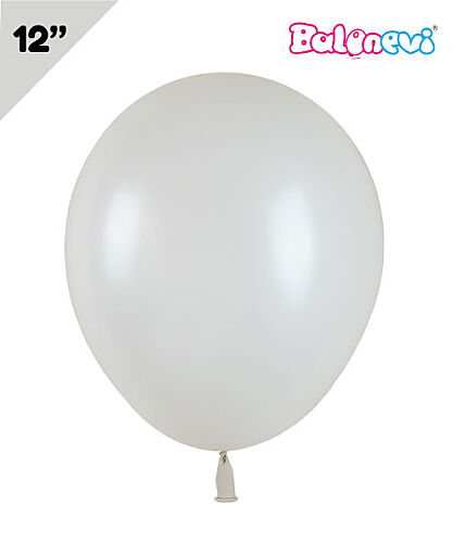 Lateks Pastel Balon 12 inç 8 Parça Yulaf Beyazı - 