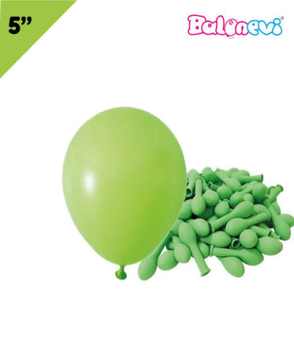 Lateks Pastel Balon 5 inç 100 Parça Açık Yeşil - 