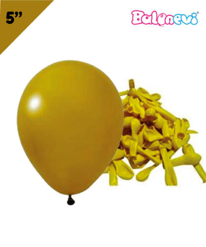 Lateks Pastel Balon 5 inç 100 Parça Hardal - 
