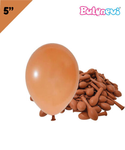 Lateks Pastel Balon 5 inç 100 Parça Karamel - 