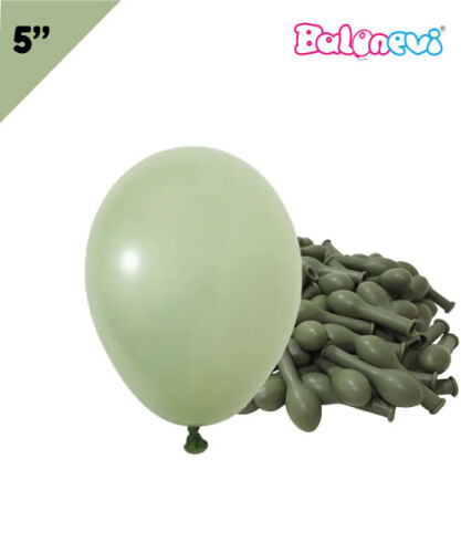 Lateks Pastel Balon 5 inç 100 Parça Küf Yeşili - 