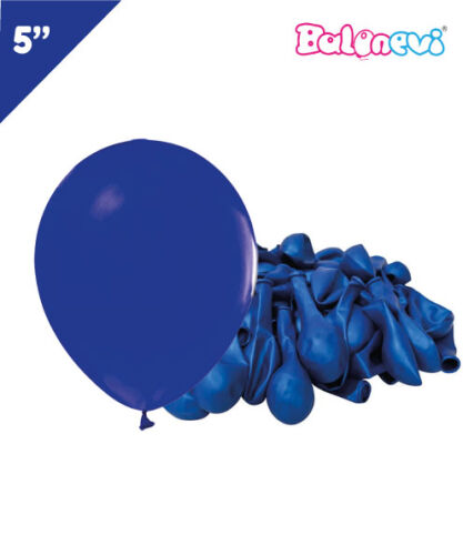 Lateks Pastel Balon 5 inç 100 Parça Lacivert - 