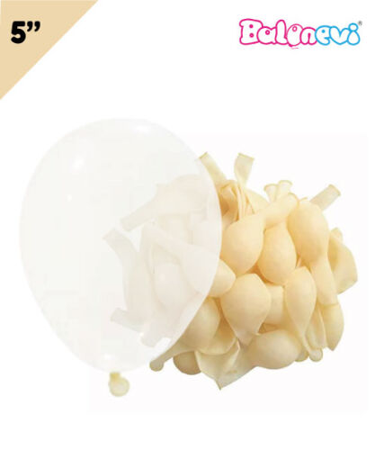 Lateks Pastel Balon 5 inç 100 Parça Şeffaf - 