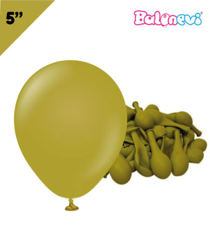 Lateks Pastel Balon 5 inç 100 Parça Zeytin Yeşili - 