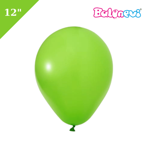 Lateks Pastel Balon 100 Parça Açık Yeşil 12 İnç Balonevi - 1