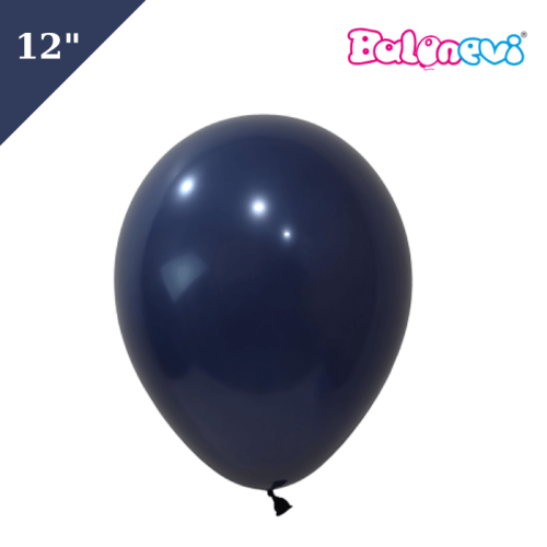 Lateks Pastel Balon 100 Parça Kozmik Lacivert 12 İnç Balonevi - 