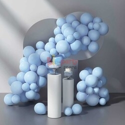 Lateks Pastel Balon Makaron Mavi Renkli 50li - 1
