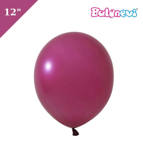 Lateks Pastel Balon 100 Parça Mürdüm 12 İnç Balonevi - 