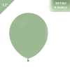 Retro Lateks Balon 12 inç 8 Parça Kış Yeşili ( Winter Green) - 1