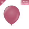 Retro Lateks Balon 12 inç 8 Parça Yaban Çileği ( Wild Berry) - 1