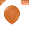 Retro Lateks Balon 12 inç 8 Parça Yanık Turuncu ( Rust Orange) - 1