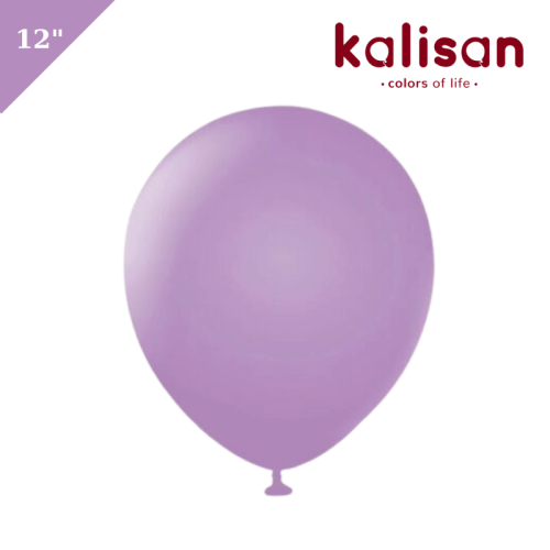 Lateks Retro Balon 12 inç 100 Parça Kalisan Lavanta (Lavender) - 