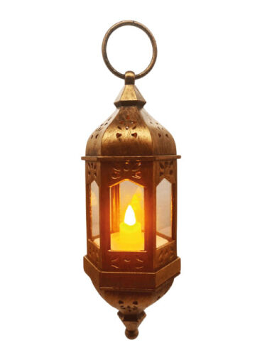 Ledli Fener Asmalı Eskitme Model 20 Cm Bakır - 1