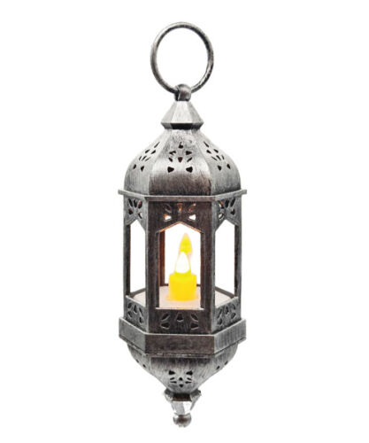 Ledli Fener Asmalı Eskitme Model 20 Cm Gümüş - 2