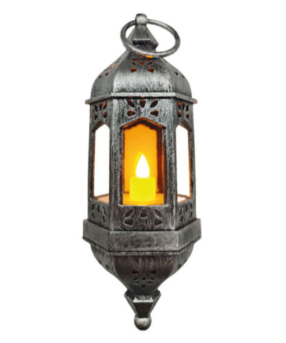 Ledli Fener Asmalı Eskitme Model 20 Cm Gümüş - 3