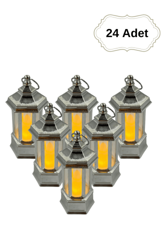 Ledli Fener Gümüş 10 Cm 24 Parça - 