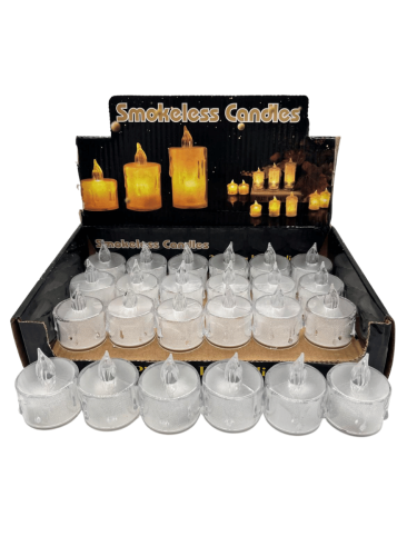 Mum Ledli Tealight Kristal Model 5 Cm 24 Parça - 