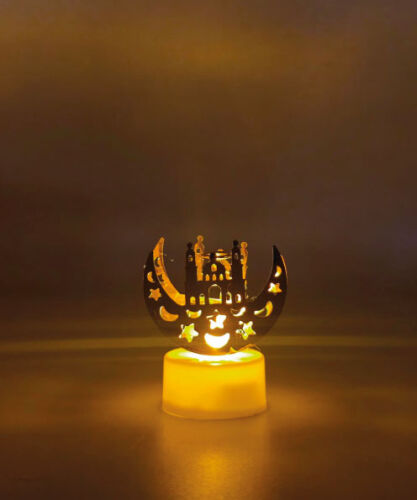 Mum Ledli Tealight Metal Cami Model Altın - 3