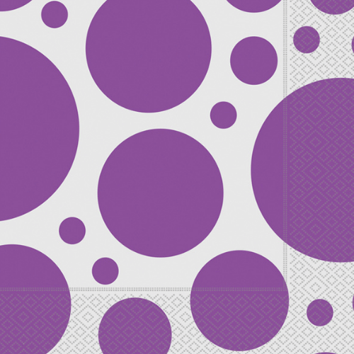 Kağıt Peçete Karışık Puantiyeli Lila 20 Parça - 