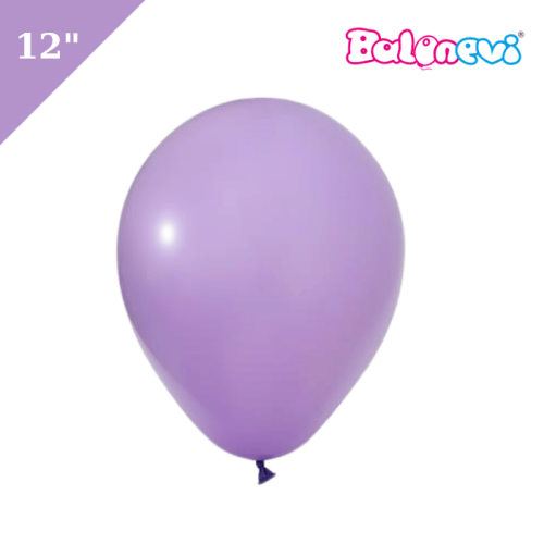 Lateks Pastel Balon 100 Parça Lila 12 İnç Balonevi - 