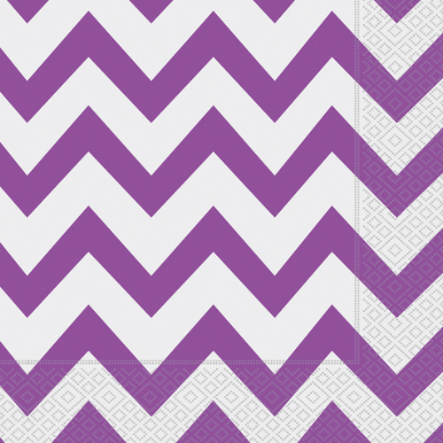 Kağıt Peçete Zigzag Lila 20 Parça - 1